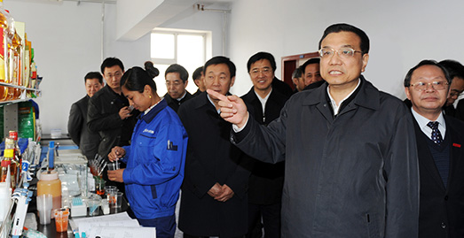 时任副总理李克强我公司参观指导